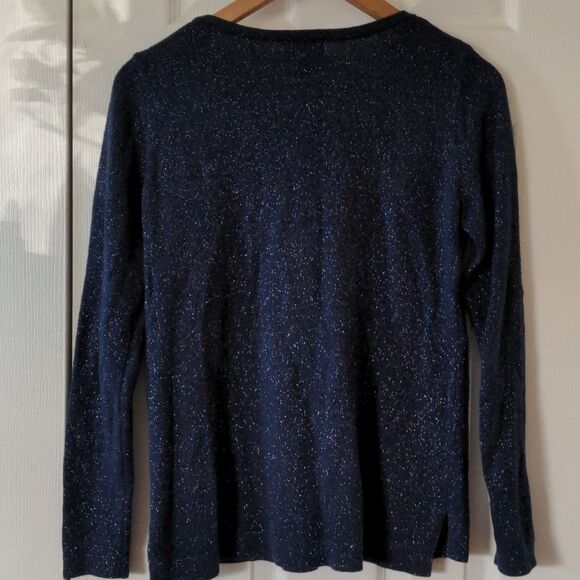 Like new sparkly Navy long sleeve crew neck sweater Old Navy size s - Picture 4 of 7